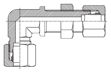F-LINE DIN 2353 bulkhead union elbows