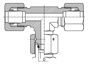 F-LINE DIN 2353 swivel branch tees
