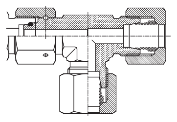 F-LINE DIN 2353 swivel run tees